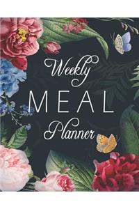 Weekly Meal Planner: Calendar Meal Planning and Shopping List Notebook Floral Design