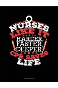 Nurses Like It Harder, Faster, Deeper, CPR Saves Lives