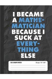 I Became a Mathematician Because I Suck at Everything Else 5x5 Graph Paper