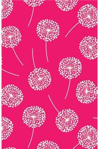 Journal Notebook Dandelions In Pink