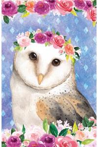 Bullet Journal for Bird Lovers Owl in Flowers: Graph Design - 162 Numbered Pages with 150 Graph Style Grid Pages, 6 Index Pages and 2 Key Pages in Easy to Carry 5.5 X 8.5 Size