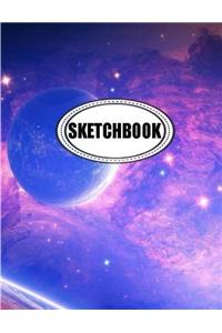 Sketchbook : Space 02: 120 Pages of 8.5 x 11 Blank Paper for Drawing, Doodling or Sketching (Sketchbooks)