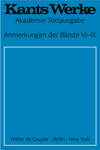 Anmerkungen Der Bände VI-IX