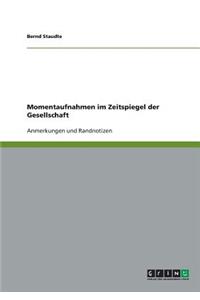 Momentaufnahmen im Zeitspiegel der Gesellschaft: Anmerkungen und Randnotizen