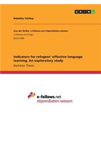 Indicators for refugees' effective language learning. An exploratory study