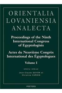 Proceedings of the Ninth International Congress of Egyptologists