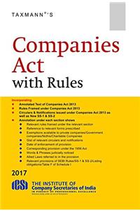 Companies Act With Rules (Paperback Pocket Edition) (2017 Edition)