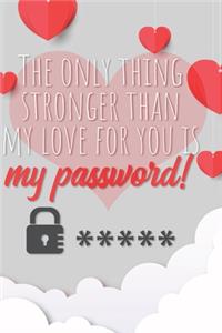 The only thing stronger than my love for you is my password!