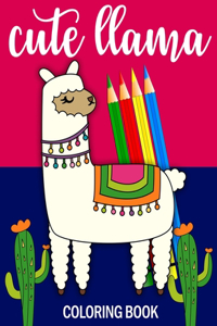 Cute Llama Coloring Book