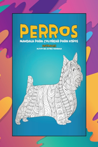 Mandala para colorear para niños - Alivio del estrés Mandala - Animales - Perros