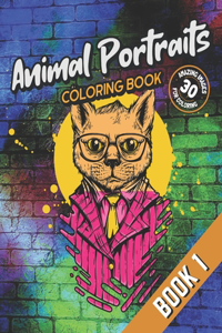 Animal Portraits Coloring Book - Book 1
