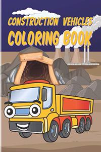 Construction Vehicles Coloring Book