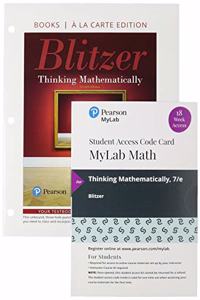 Thinking Mathematically, Loose-Leaf Edition Plus Mylab Math with Pearson Etext -- 18 Week Access Card Package