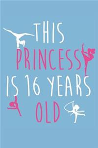 Gymnastics Notebook - 16 Years Old Gymnastics Journal - 16th Birthday Gift for Gymnast - Gymnastics Diary