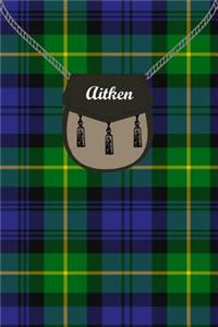 Aitken Clan Tartan Journal/Notebook