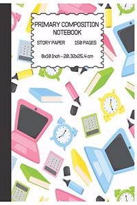 Primary Composition Notebook For Kids