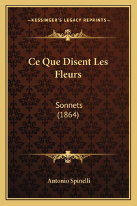Ce Que Disent Les Fleurs