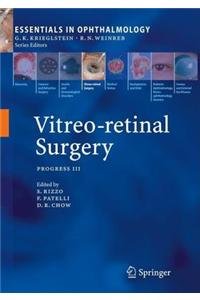Vitreo-Retinal Surgery: Progress III