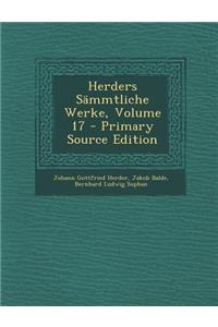 Herders Sammtliche Werke, Volume 17