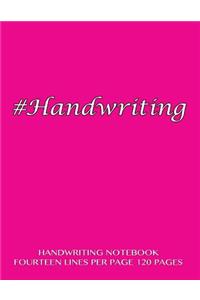 Handwriting Notebook - fourteen lines per page, 120 pages