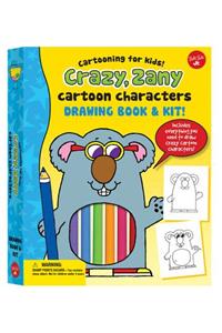 Crazy, Zany Cartoon Characters Drawing Book & Kit