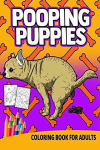 Pooping Puppies Coloring Book For Adults