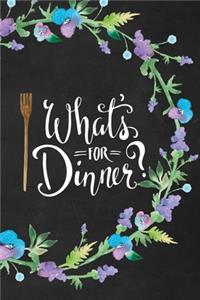 What's for Dinner, Vegan Recipe Journal for Busy Women with 52 Week Meal Planner, Comprehensive Plant-based Food List, kitchen conversions