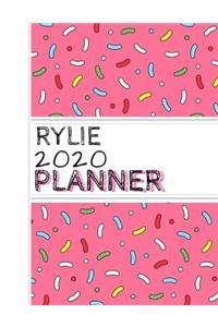 Rylie: : 2020 Personalized Planner: One page per week: Pink sprinkle design