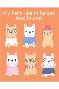 My Pet's Health Record And Journal