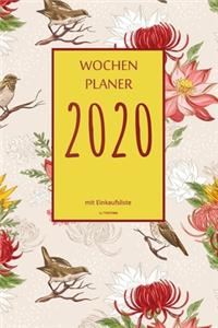 Wochenplaner 2020 mit Einkaufsliste