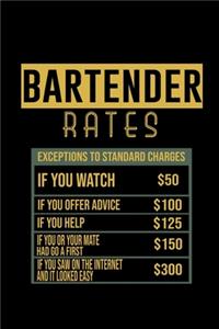Bartender rates