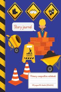 Primary composition notebook 120 pages (60 sheets) 8.5x11 (A4) Story journal