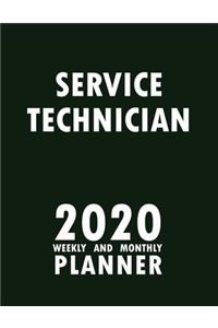 Service Technician 2020 Weekly and Monthly Planner