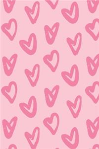 Pink Heart Pattern Notebook
