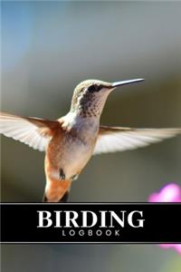 Birding Bird Watching Ornithology Log Book Journal Notebook Diary - Silver Humming Bird