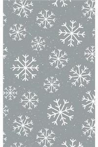 Gray Winter Snowflakes - Lined Notebook with Margins - 5x8