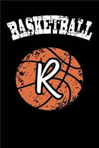 R Monogram Initial Basketball Journal