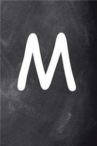 Monogram M Personalized 2019 Daily Planner M Chalkboard 384 Pages
