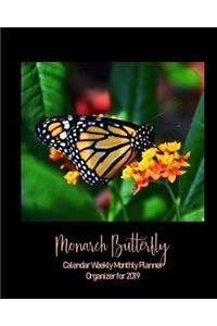 Monarch Butterfly 2019 Planner Weekly Monthly Organizer Calendar
