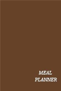 Meal Planner: Van Dyke Brown Meal Planner and Grocery List for the Week