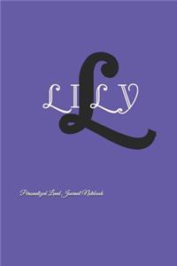 Lily Personalized Lined Journal Notebook