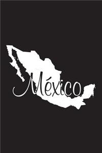 Mexico - Black Lined Notebook with Margins