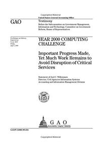 Year 2000 Computing Challenge: Important Progress Made, Yet Much Work Remains to Avoid Disruption of Critical Services