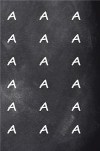 Monogram A Journal Personalized Monogram Pattern Custom Letter A Chalkboard