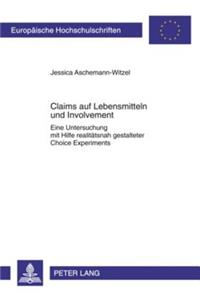 Claims Auf Lebensmitteln Und Involvement