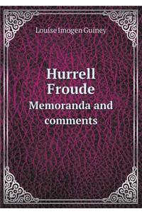 Hurrell Froude Memoranda and Comments