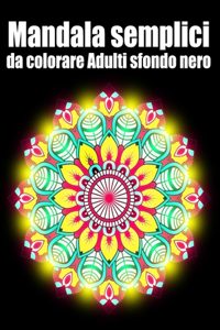 Mandala semplici da colorare adulti sfondo nero