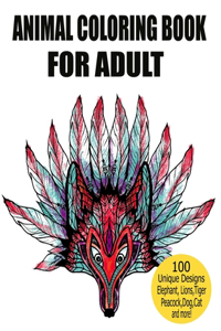Animal Coloring Book For Adult