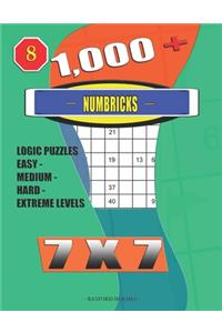 1,000 + Numbricks 7x7: Logic puzzles easy - medium - hard - extreme levels