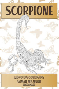 Libro da colorare - Linee spesse - Animale per adulti - Scorpione
